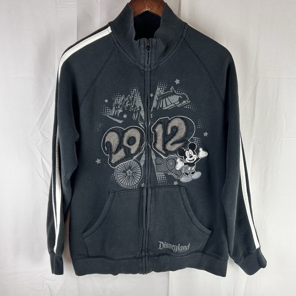 Jackets & Blazers - Walt Disney World Parks Women's Zip Up Sweater Black‎ Mickey Size Medium 2012